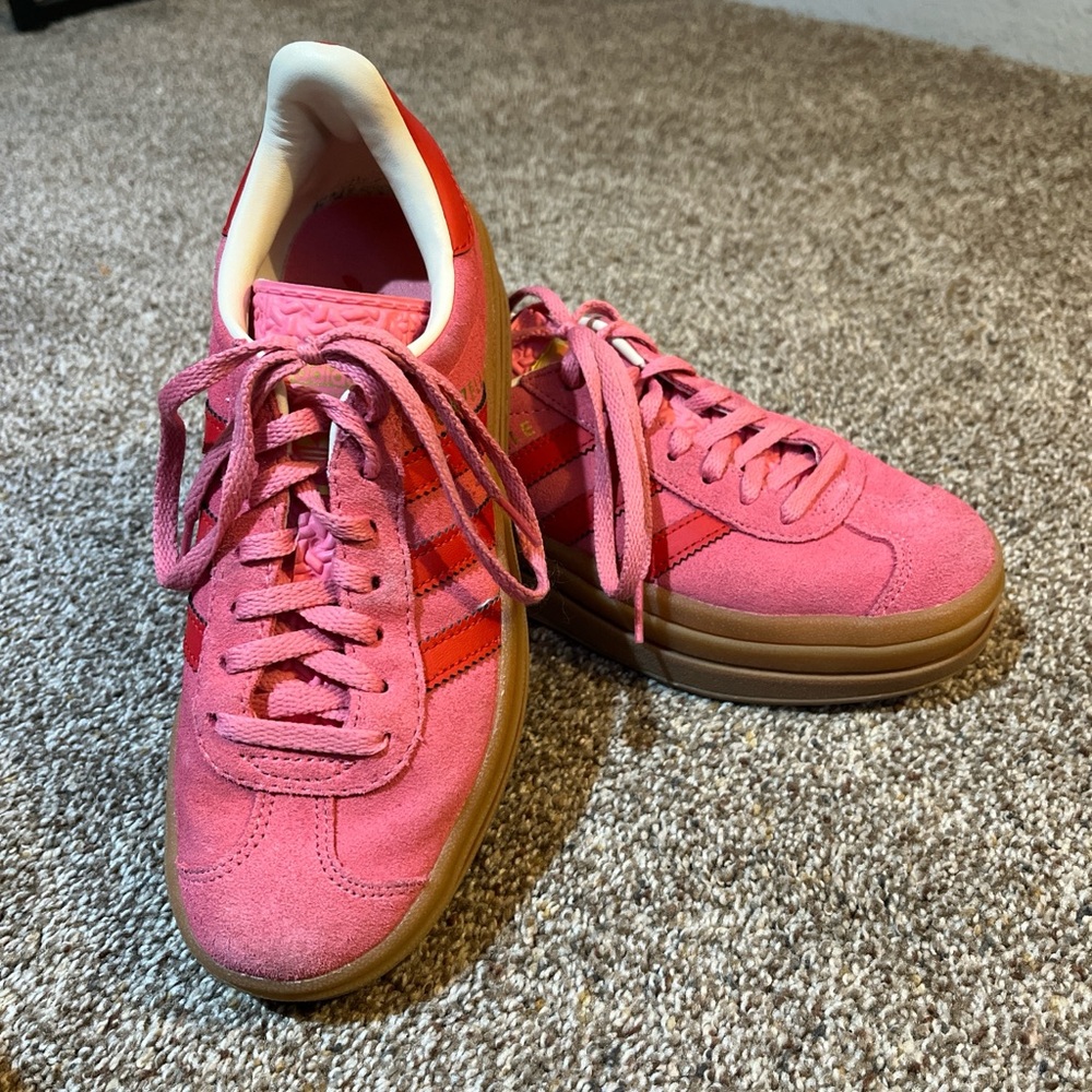 Adidas Women's Pink and Red Sneakers